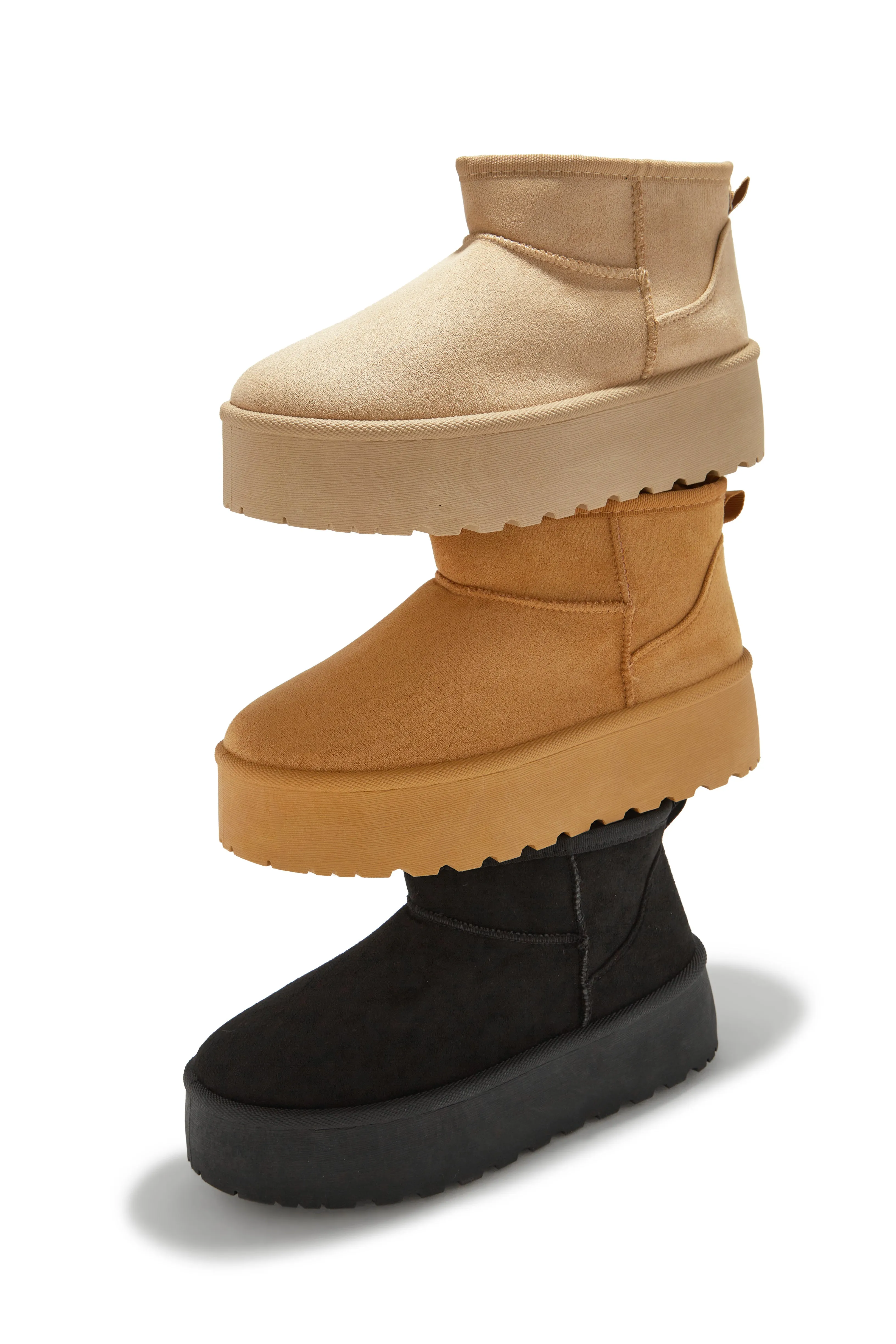 Willow Platform Ankle Boots - Camel