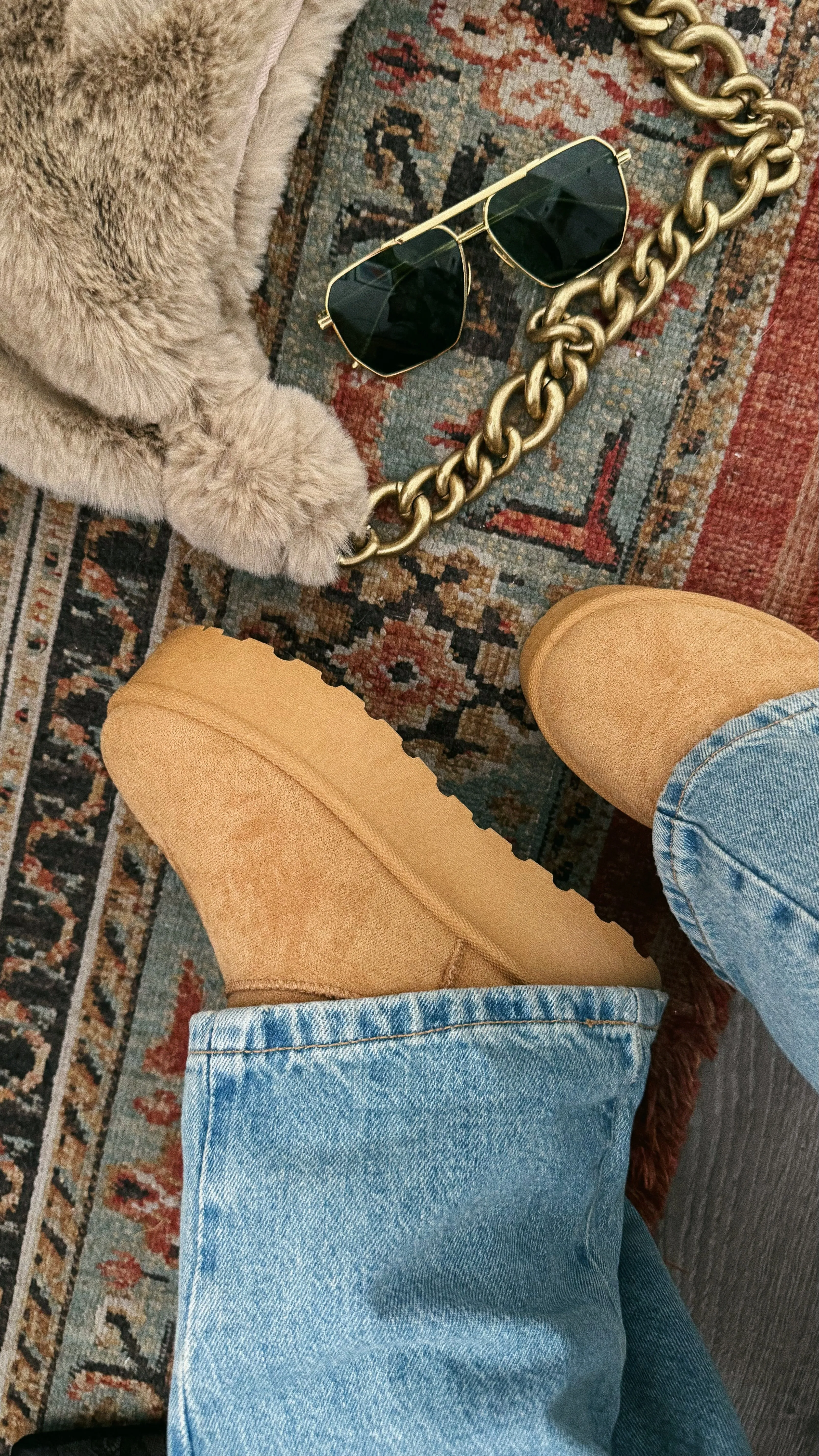 Willow Platform Ankle Boots - Camel