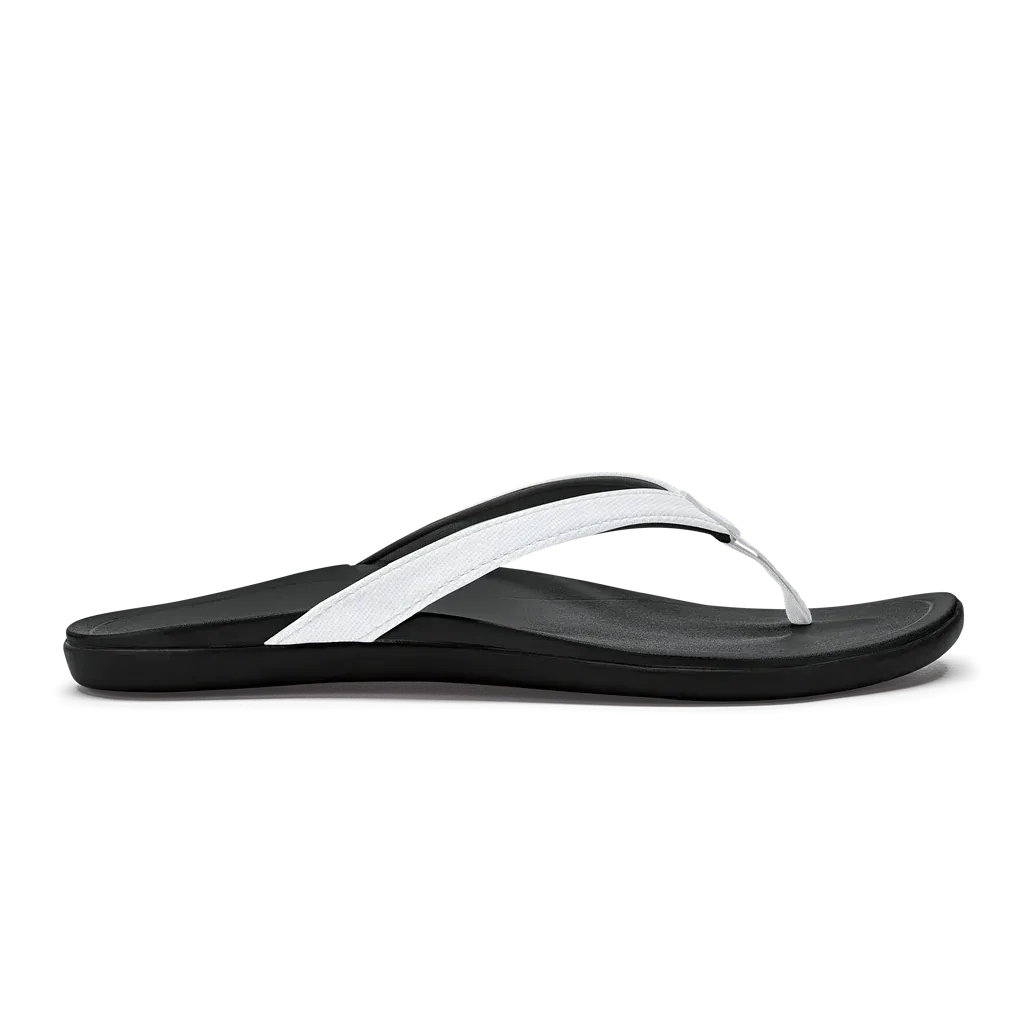 Women's Olukai Ho'opio Color: White/ Onyx