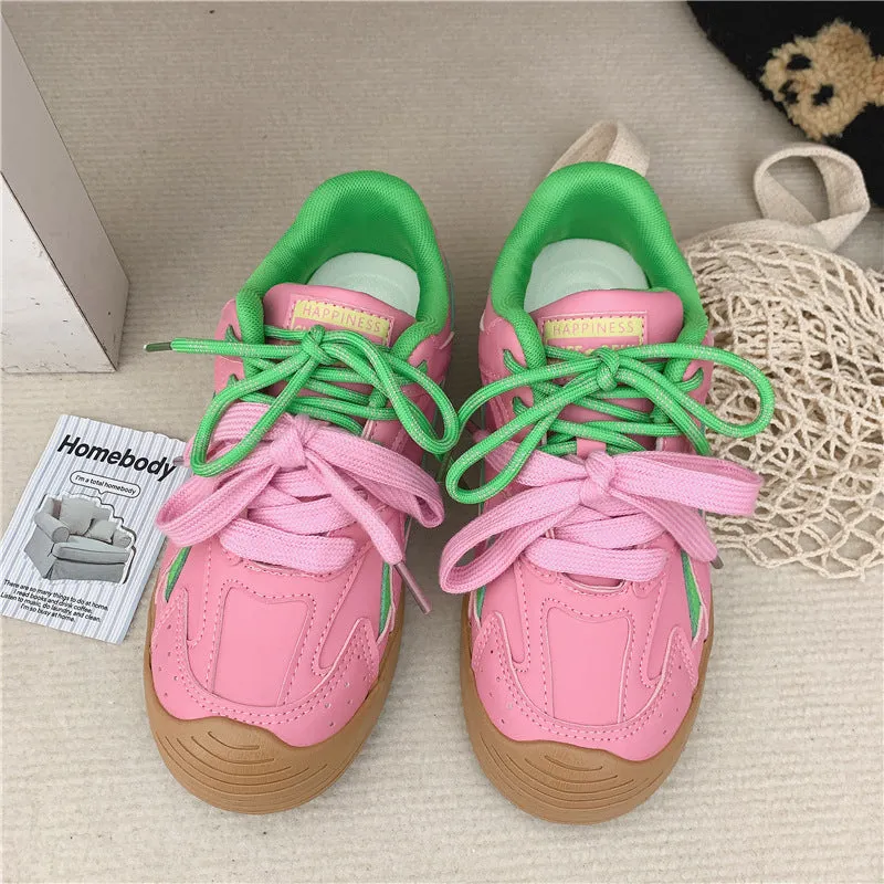 XIANGTUIBAO  Spring  Summer Mesh Breathable Canvas Shoes Women's Korean-Style Casual Low-Top Clown Shoes Internet Celebrity Live Training Shoes